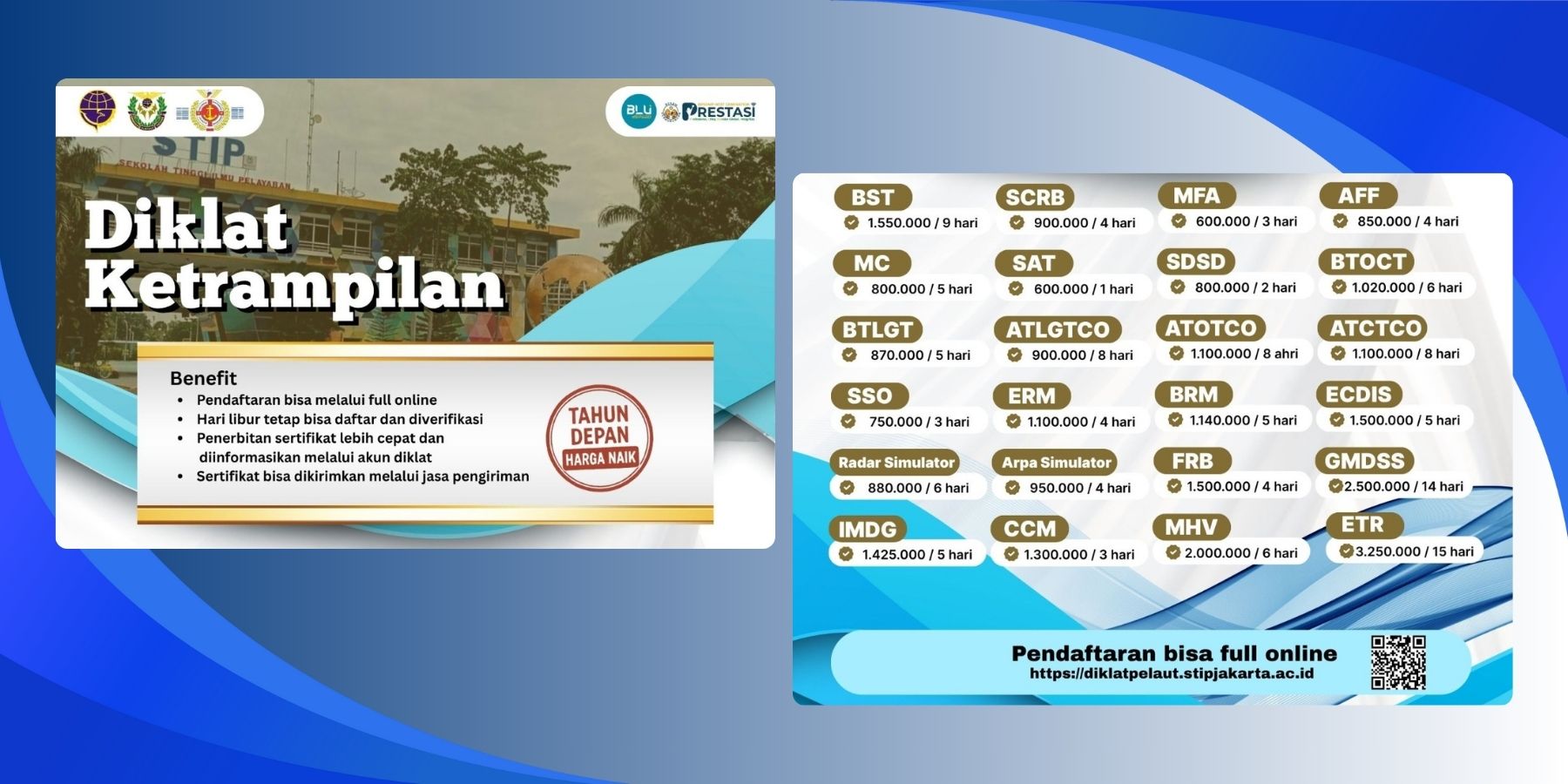 17 Tarif Diklat Keterampilan