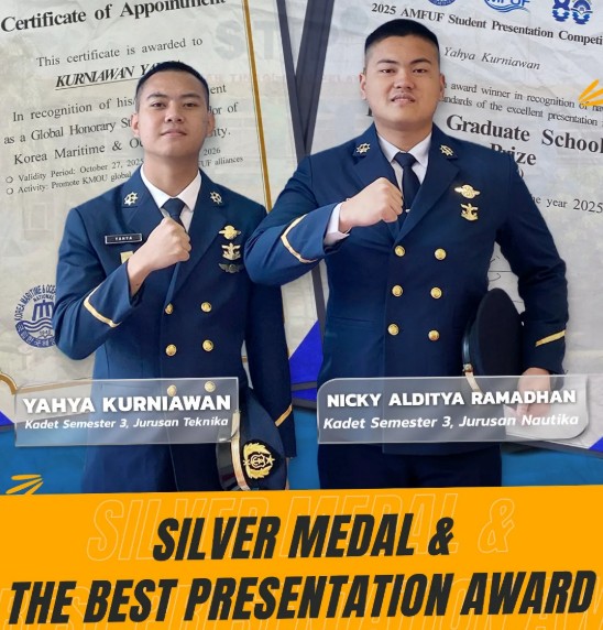 nicky-alditya-ramadhan-jurusan-nautika-dan-yahya-kurniawan-jurusan-teknika-meraih-silver-medal-dan-the-best-presentation-award-dalam-ajang-2025-1st-amfuf-student-presentation-competition-di-korea-maritime-and-ocean-university-kmou