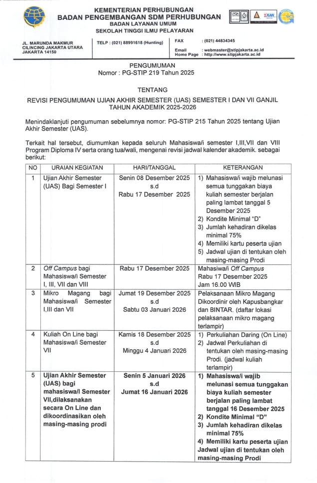 revisi-pengumuman-ujian-akhir-semester-uas-semester-i-dan-vii-ganjil-tahun-akademik-2025-2026-sekolah-tinggi-ilmu-pelayaran-stip-indonesia